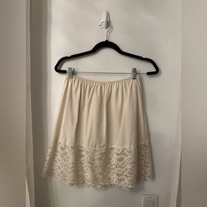 VINTAGE Lace Cream Skirt
